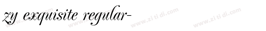 zy exquisite regular字体转换